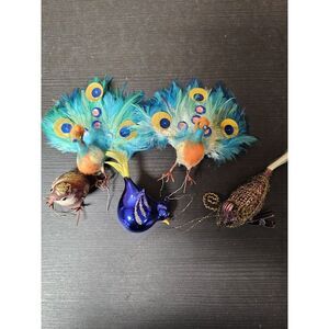 Vintage Lot Of Bird Ornaments Christmas Tree‎